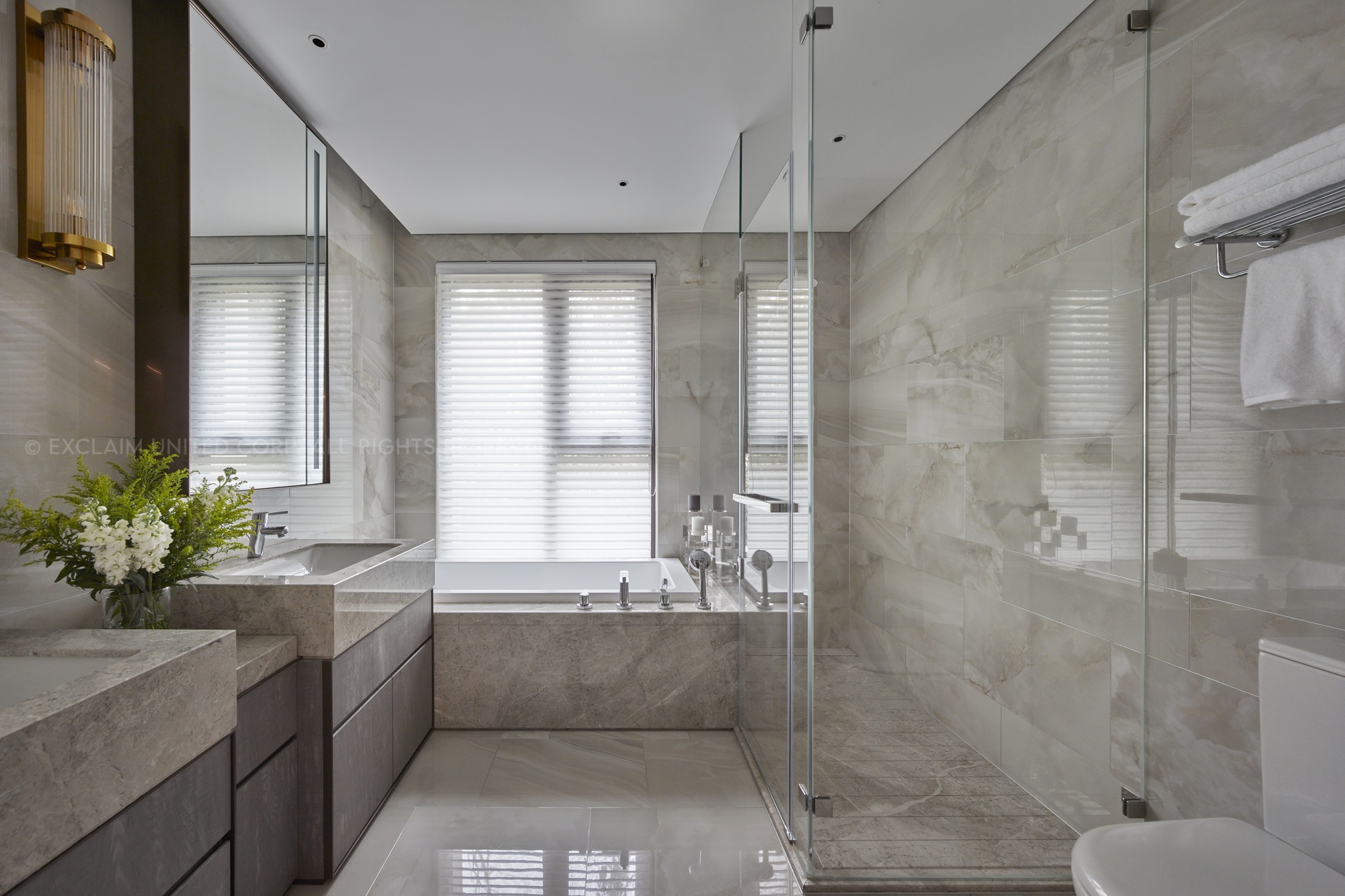 豪宅浴室設計-動線清楚且採光良好