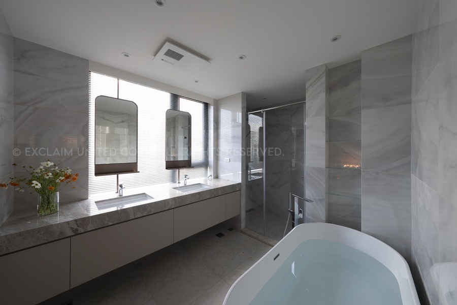 豪宅浴室設計-更衣區、衣櫃與主臥衛浴之間的關聯動線